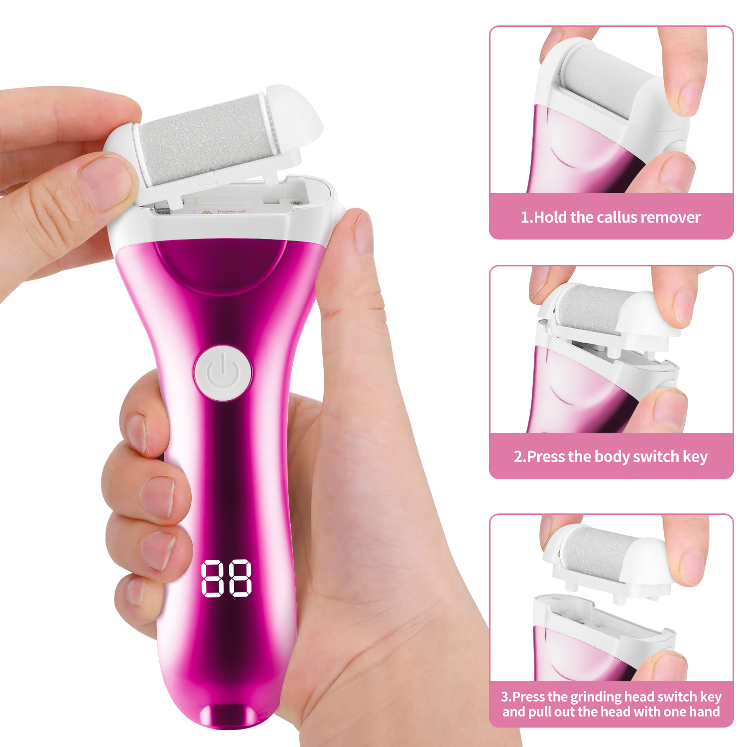 PRITECH 2022 New Design Wholesale Customized Rechargeable Electric Callus Remover