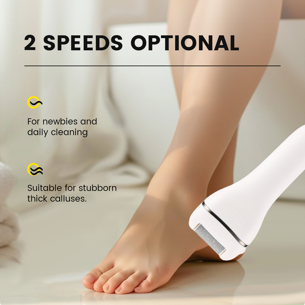 PRITECH Dead Skin Remover Electric Foot File Two Speeds Washable Electric Callus Remover for Feet