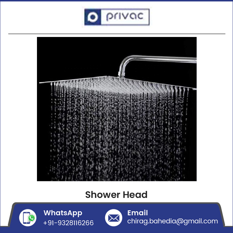 12 Inches Ultra Thin Shower Head Square Stainless Steel Shower Head Bathroom Rain Shower