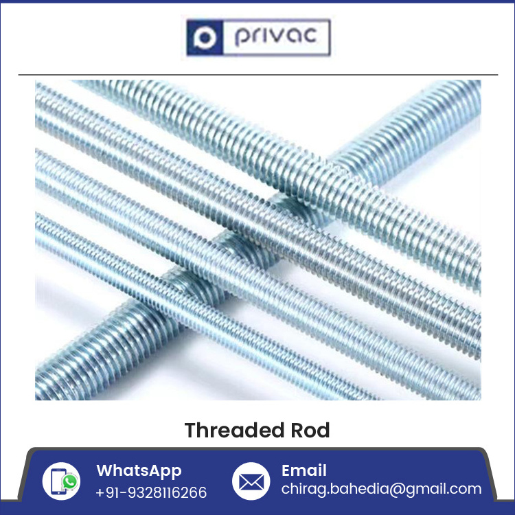 Fasteners Threaded Rod M8 M10 M20 Bar Carbon Steel Galvanized Full Thread Stud Bolt DIN976 Threaded Rod