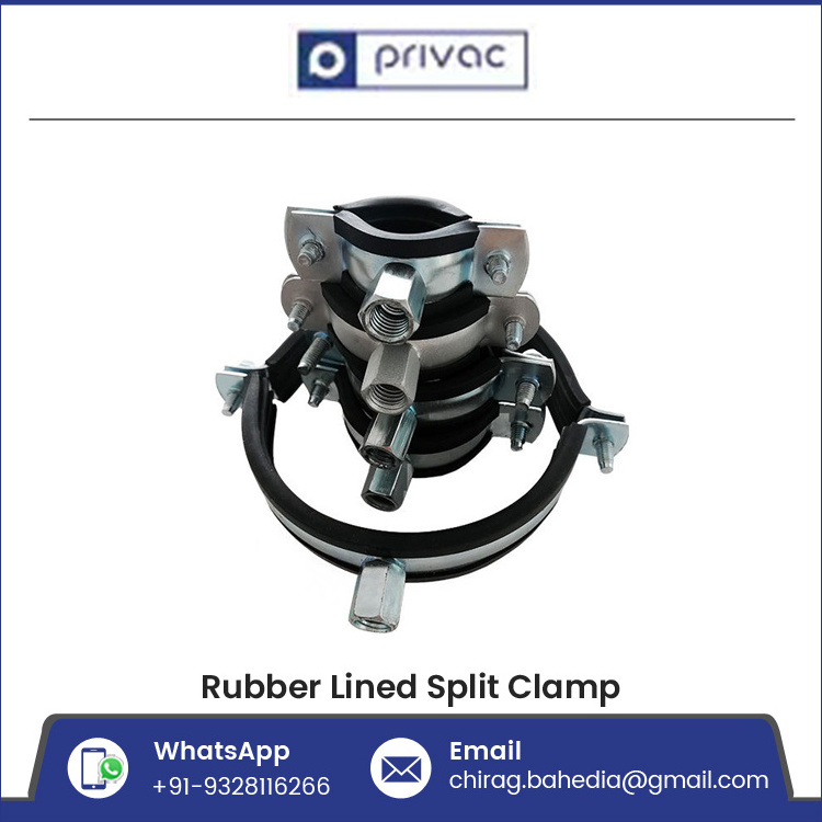 Heavy Duty Rubber Lined Hose Clamp Galvanized Steel Hinged Clamp Rubber Lined Split Clamp