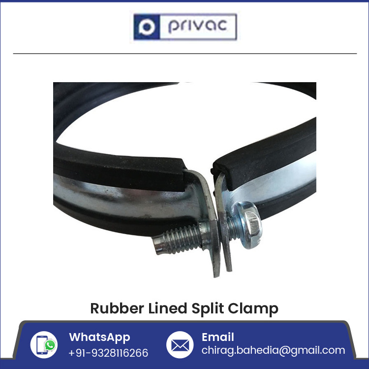 Heavy Duty Rubber Lined Hose Clamp Galvanized Steel Hinged Clamp Rubber Lined Split Clamp