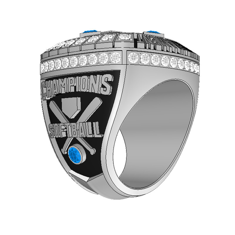 High Quality Personalized Men Sports Championship Rings Customized LOGO Softball World Championship Ring