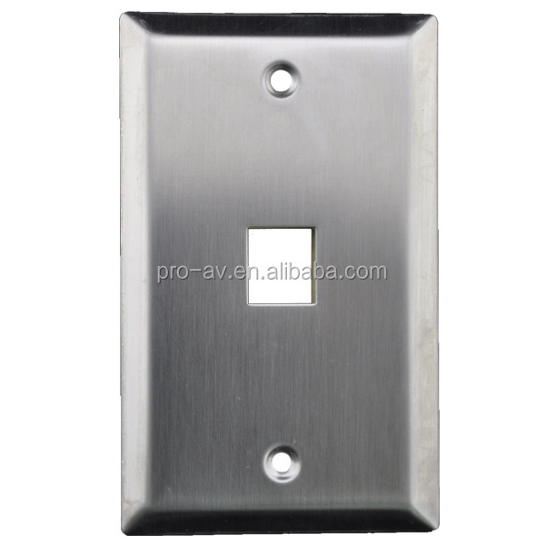 1 2 gang US Type  stainless steel  A/V Keystone jack  wall plate face plate