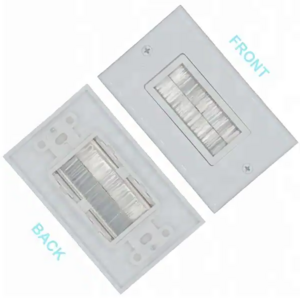 High quality wall plate Pass-Through Insert with Decorator Wall Plate for Media Cable