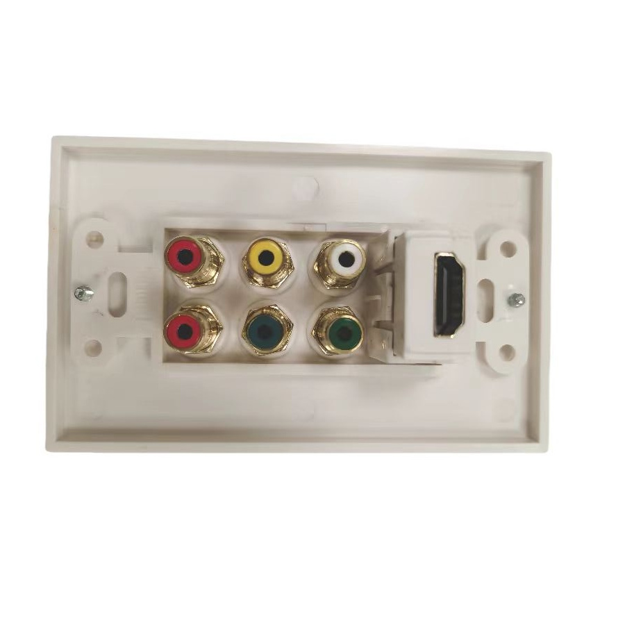 Recessed 4K Wall Plate & RCA Wall Plate &Wall Switches plate