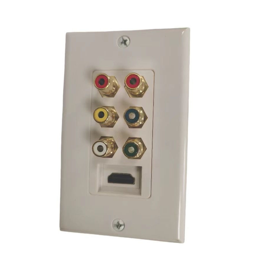 Recessed 4K Wall Plate & RCA Wall Plate &Wall Switches plate