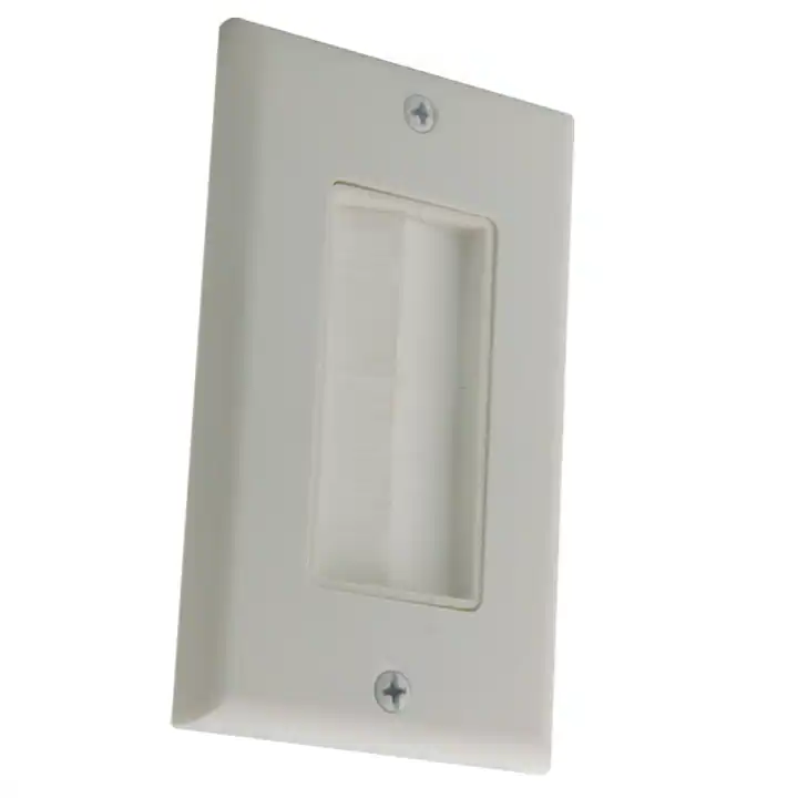 brush wall plate  Multimedia Pass-Through Insert with Decorator Wall Plate Brush