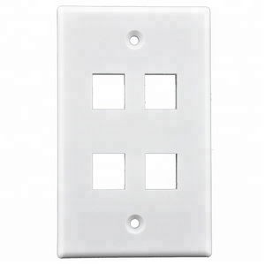 USA Standard Type  4 Pors Multimedia Keystone Wall Plate for Keystone Jack