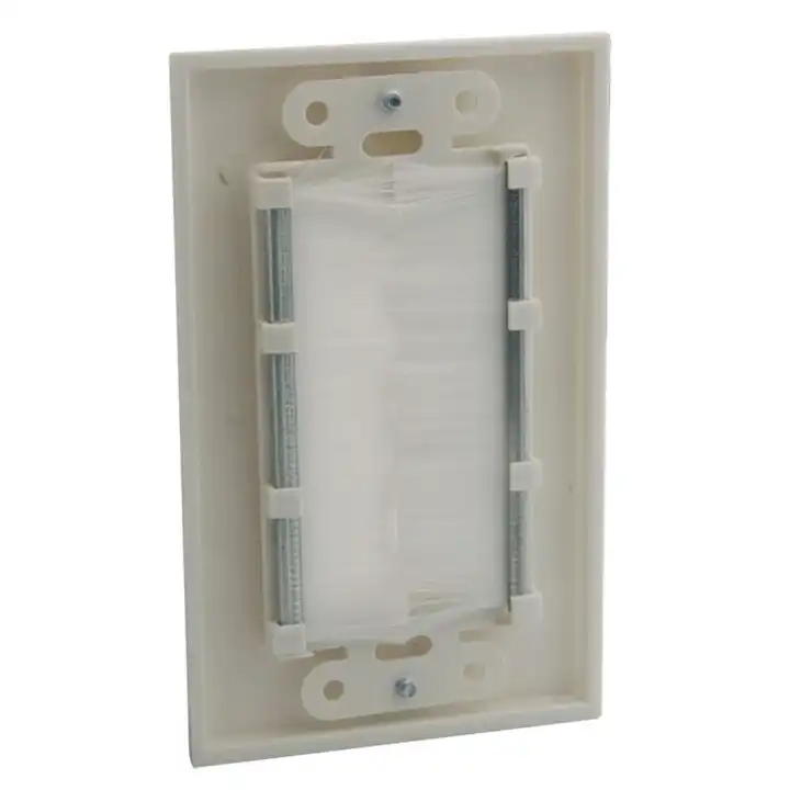 brush wall plate  Multimedia Pass-Through Insert with Decorator Wall Plate Brush