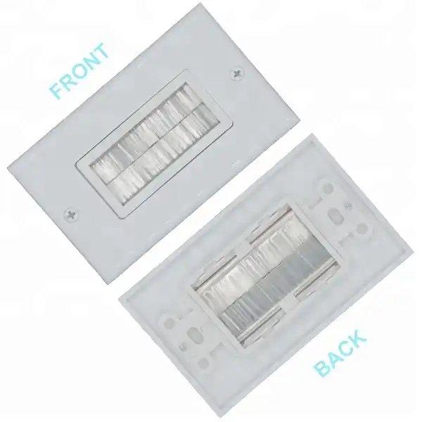 brush wall plate  Multimedia Pass-Through Insert with Decorator Wall Plate Brush