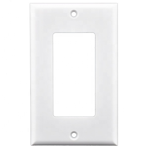 USA 1 Gang Single Plastic Decorative Receptacle Faceplate Electric Plain Material Toggle Light Switch Wall Plate Cover