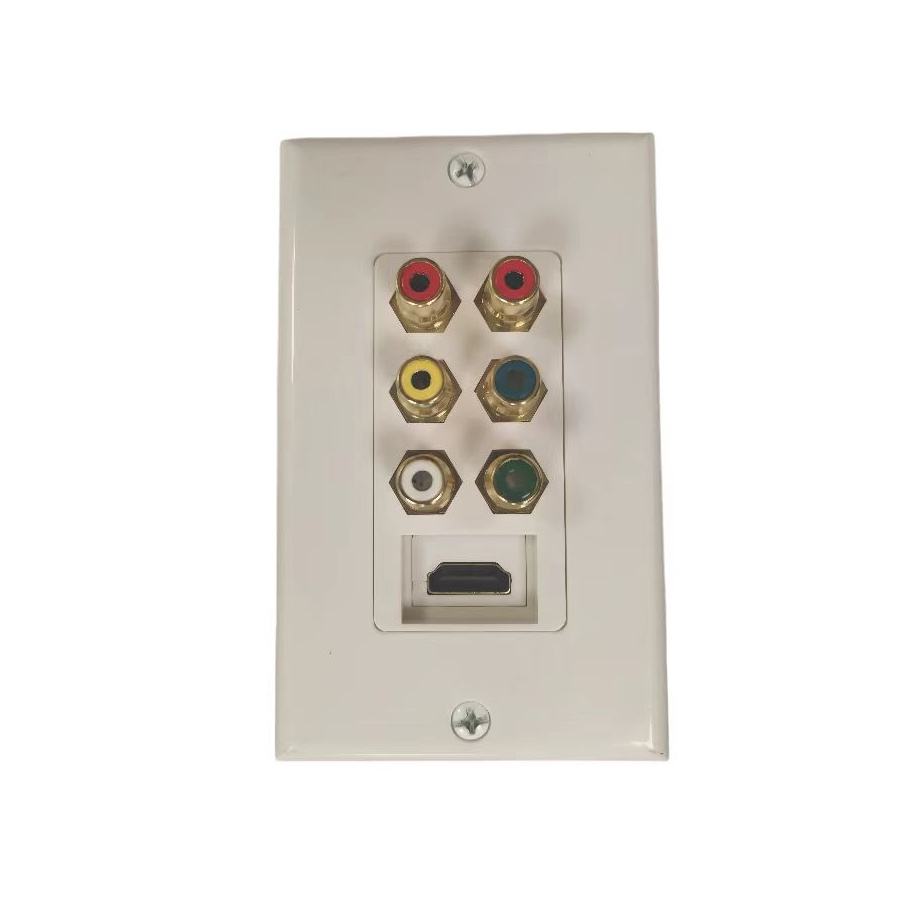 Recessed 4K Wall Plate & RCA Wall Plate &Wall Switches plate