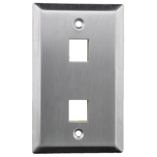 1 2 gang US Type  stainless steel  A/V Keystone jack  wall plate face plate