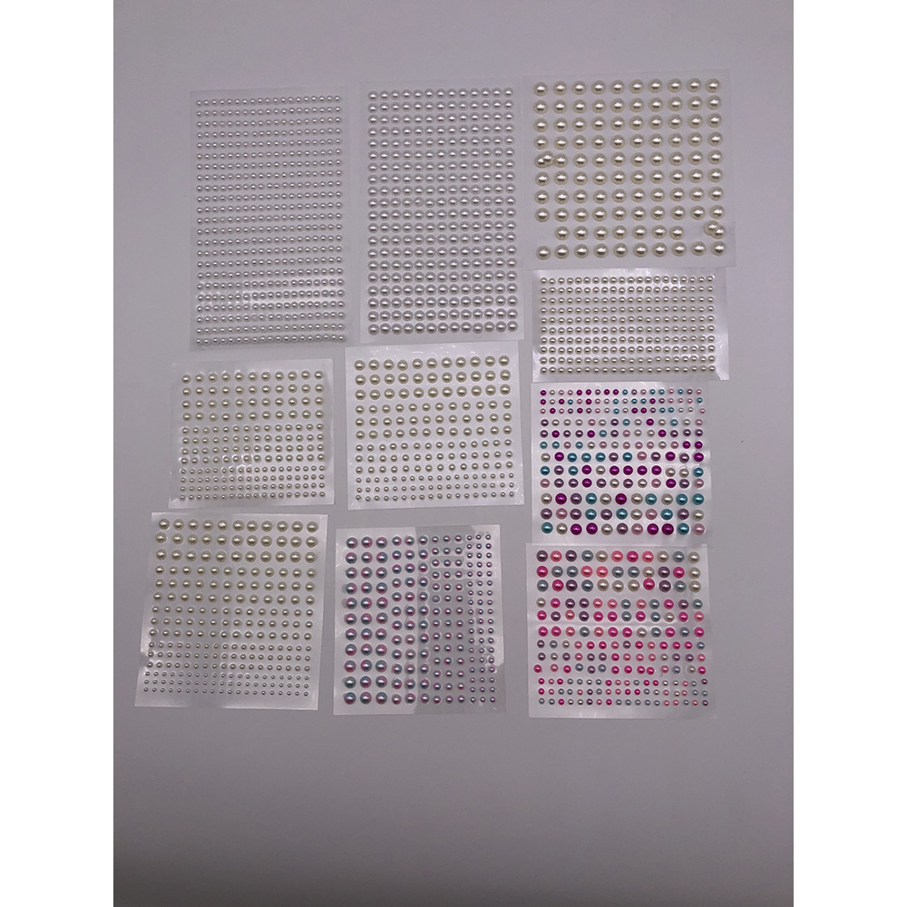 Wholesale 3mm 4mm 5mm 6mm Scrapbook adhesive pearl stickers for wedding paper crafts decorative