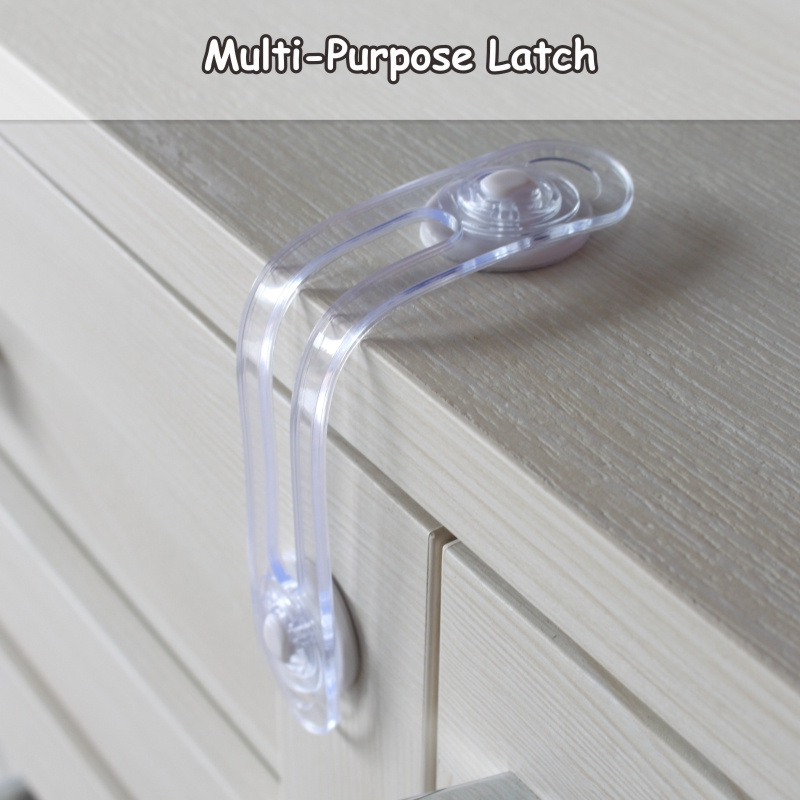 Clear Child Safety Cabinet Strap Locks Baby Proofing Latches Lock For Drawer Toilet Seat Fridge