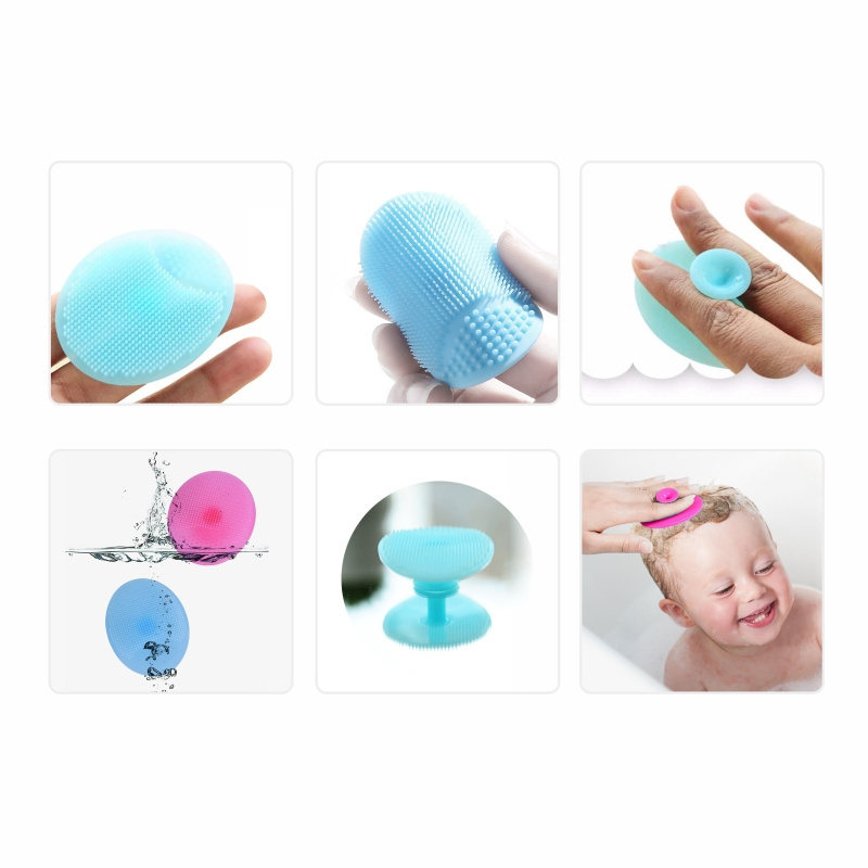 Rich In Bubbles Scalp Massage Silicone Shampoo Brush For Babies