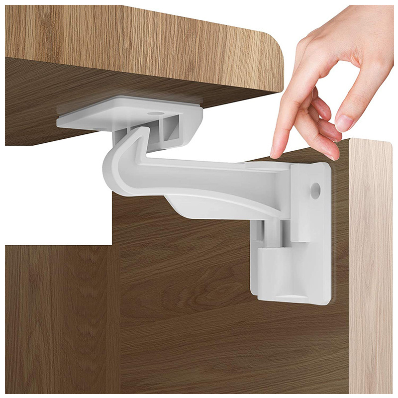 Hidden Cabinet Lock Adhesive Door Catch Safety Lock For Drawer