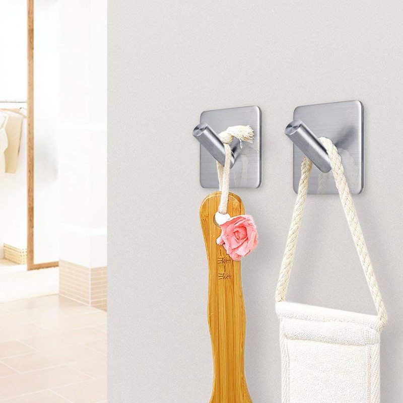 Modern Kitchen Wall Mount Hook Adhesive Bathroom Display Clothes  Towel Wall Hooks Metal Door Coat Hanger