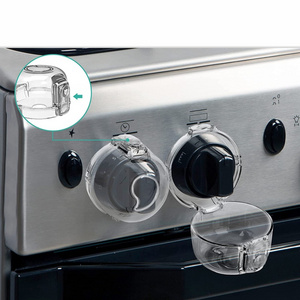 2 Pack Clear Stove Lock Child Safety Kitchen Stove Cover Knobs