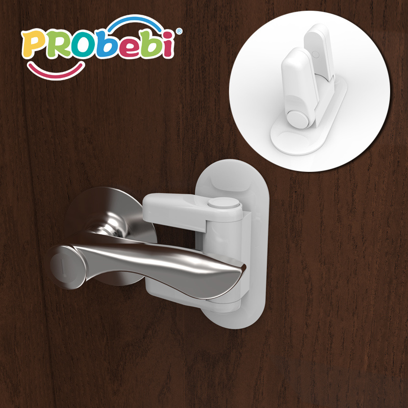 Adhesive Child proof door handle lock baby safety door lever lock