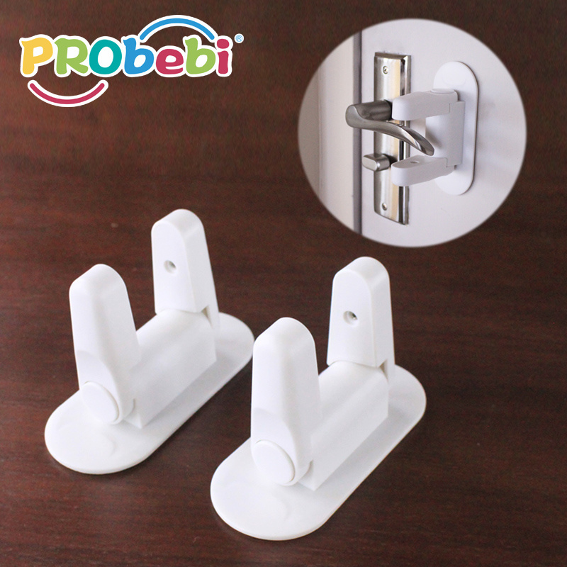 Adhesive Child proof door handle lock baby safety door lever lock