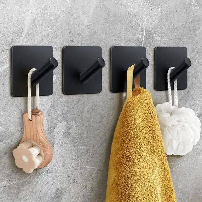 Modern Kitchen Wall Mount Hook Adhesive Bathroom Display Clothes  Towel Wall Hooks Metal Door Coat Hanger