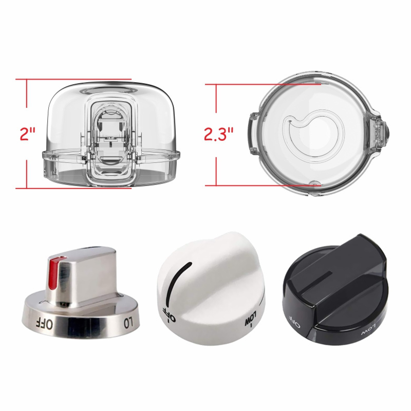 2 Pack Clear Stove Lock Child Safety Kitchen Stove Cover Knobs ...