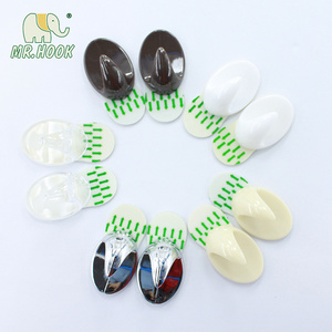 Self stick plastic adhesive wall hook