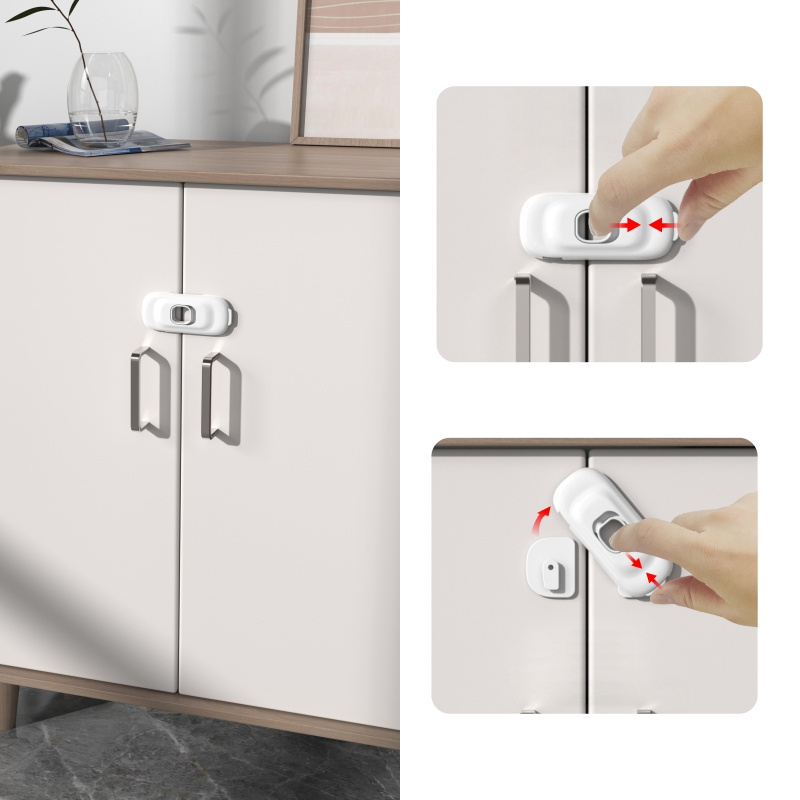 OEM Customize Baby Cabinet Fridge Drawer Safety Lock Children Security Products with Adhesive