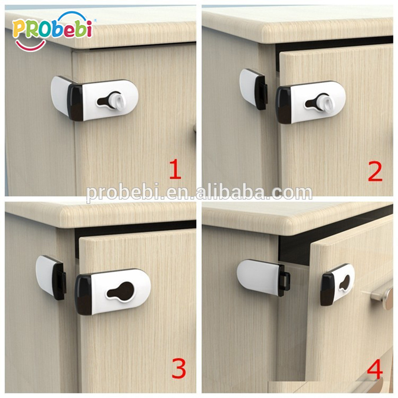 Baby Proof Cabinet Lock 90 Degree Child Safety Drawer Retangular Lock