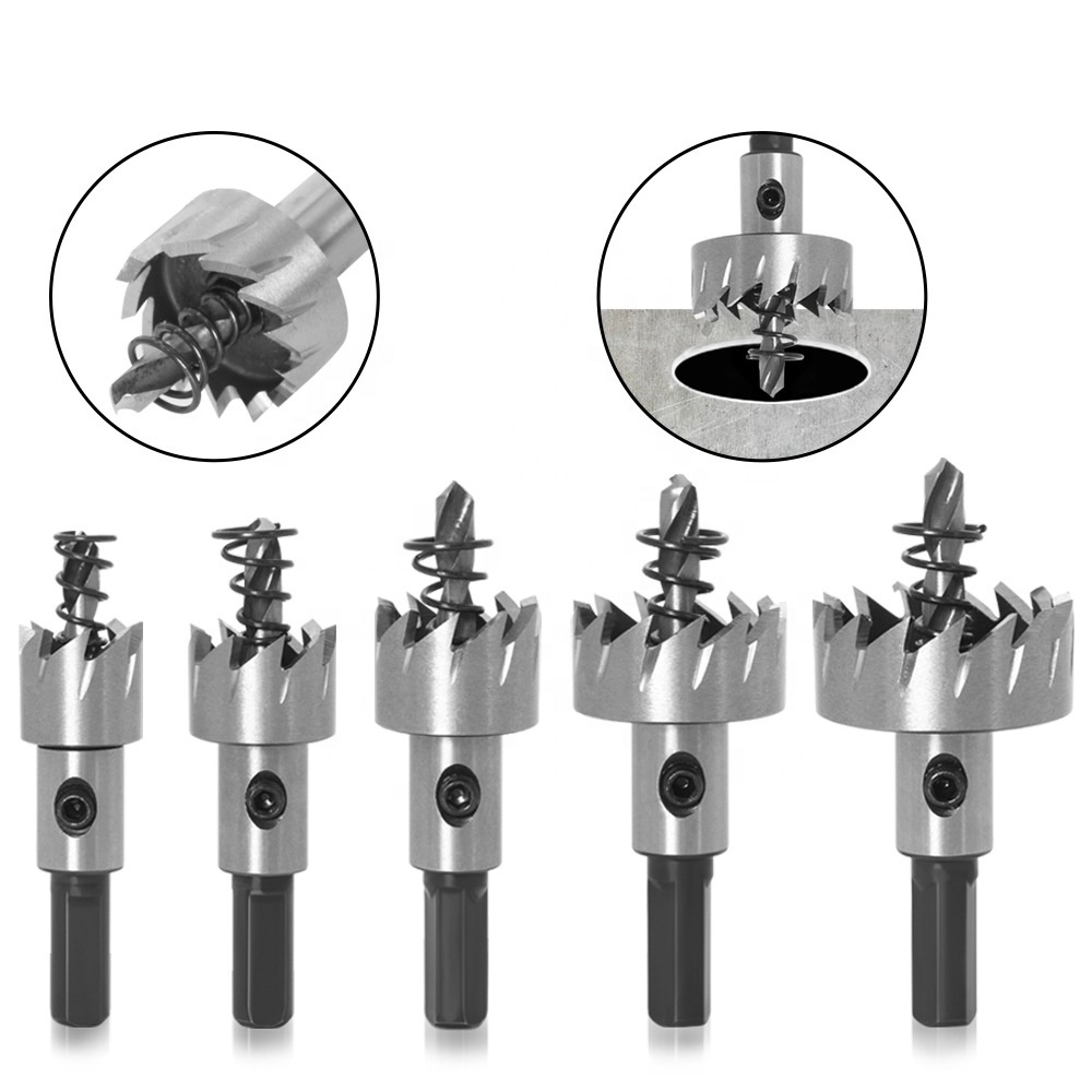 Factory hot sale hss hole saw drill bits set stainless steel high speed steel hole opener for metal drywall wood