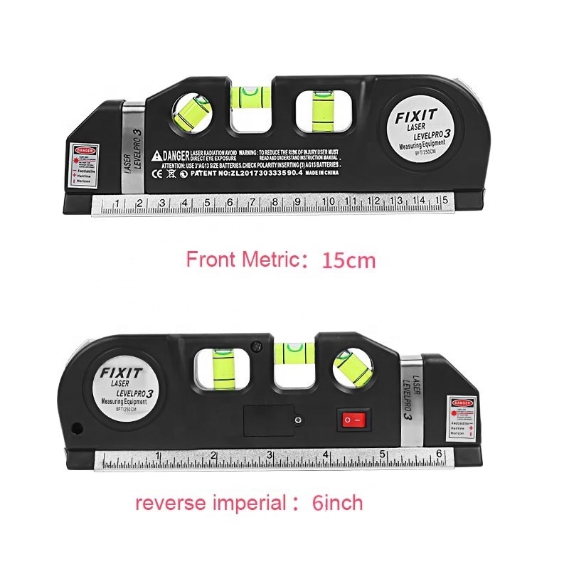 home multifunctional  4 in 1 Infrared Laser level 2.5m tape measure electronic Laser level ruler