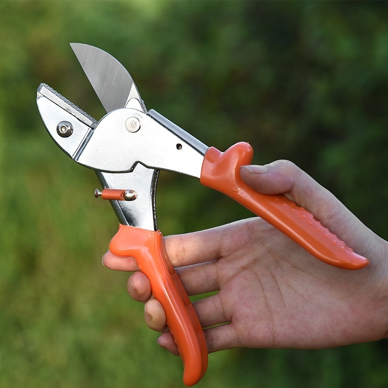 Multifunction stainless steel vineyard  tools branch trim sharp plant french bypass pruning shears