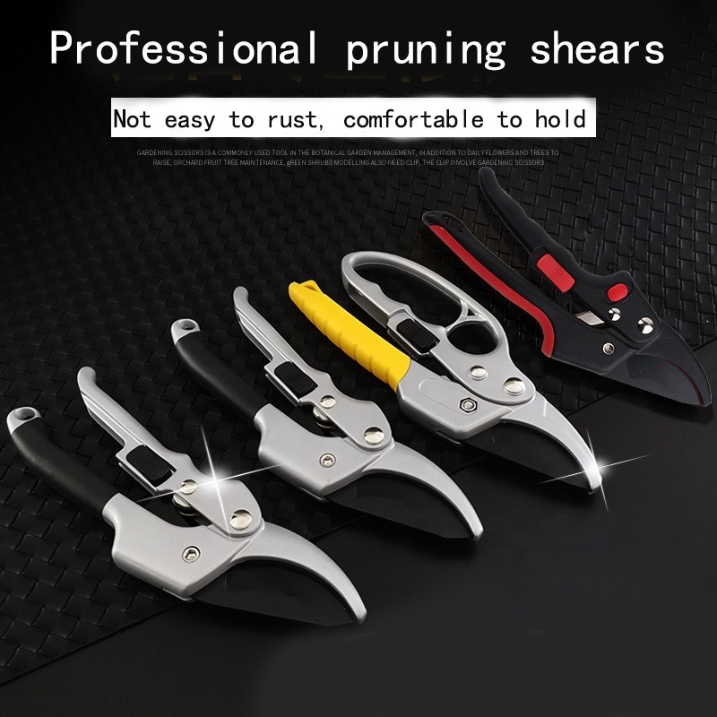 Professional labor-saving aluminum alloy apple  plant cutter for home manual tree sharp bypass pruning shears