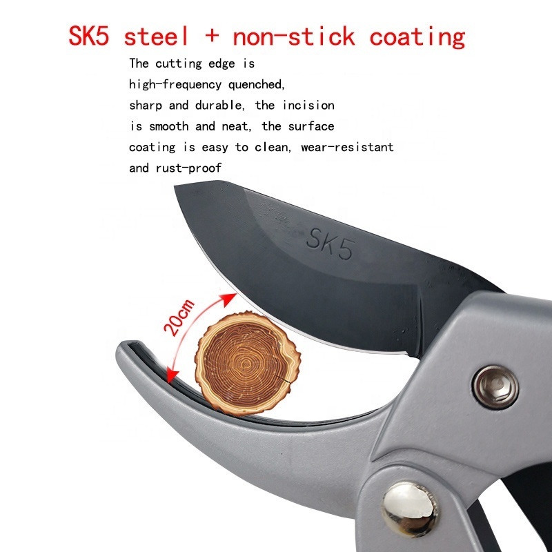 Professional labor-saving aluminum alloy apple  plant cutter for home manual tree sharp bypass pruning shears