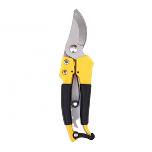 Professional stainless steel rubber handle fruit grape manual tree sharp bypass pruning shears