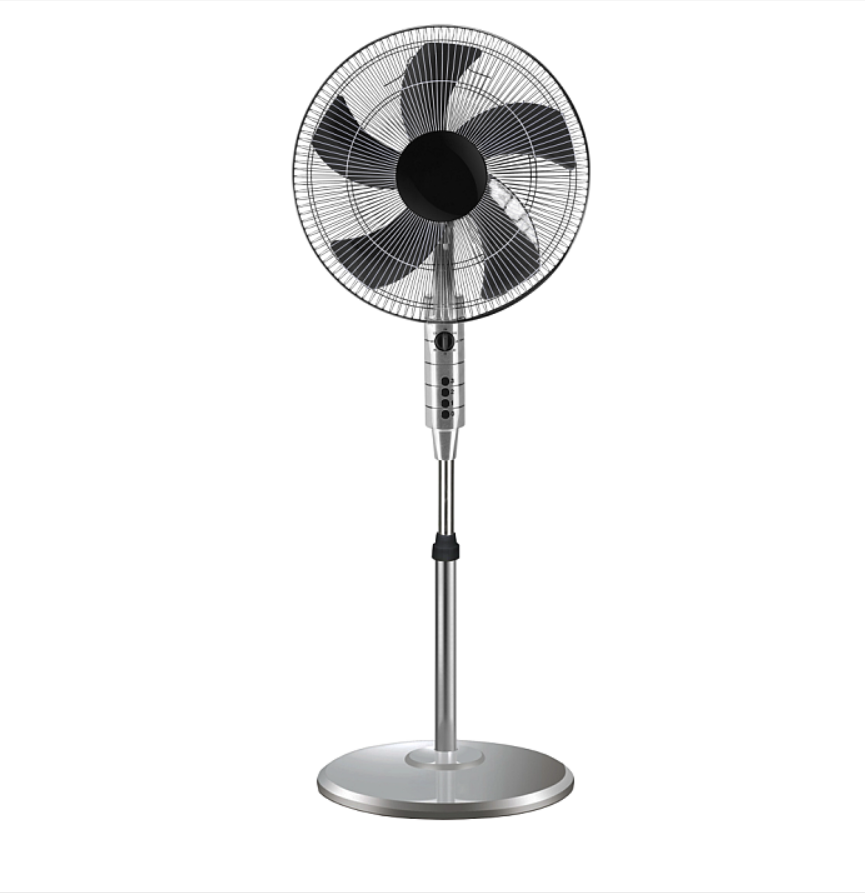 16 inch charging air cooling standing oscillating fan parts with 5 blades