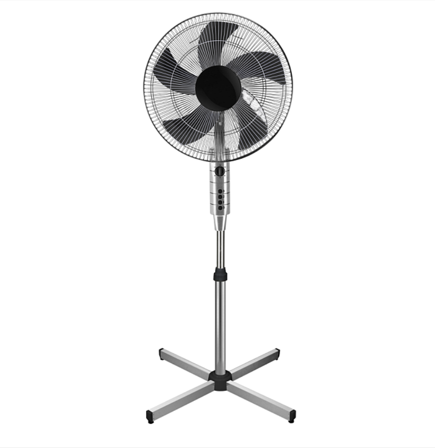 16 inch charging air cooling standing oscillating fan parts with 5 blades