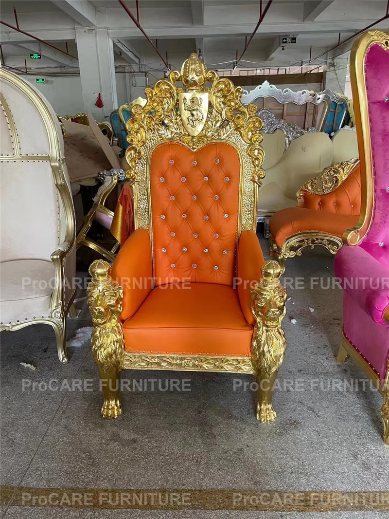 European style king chair club carved decorative high back image French style single sofa chair palace lion chair