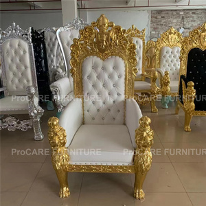 European style king chair club carved decorative high back image French style single sofa chair palace lion chair