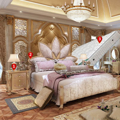 High quality luxury design fabric beds yatak odasi mobilya chambre a coucher complet complete bedroom furniture sets