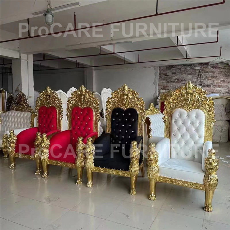 European style king chair club carved decorative high back image French style single sofa chair palace lion chair