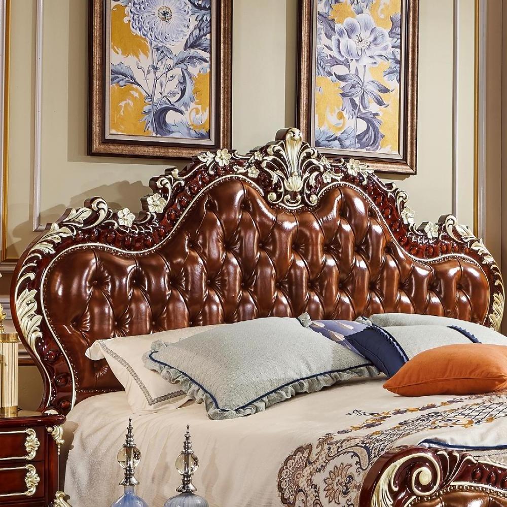 Hot sale mid century exotic roman French design modern solid wood bed frame for home 2170 x 2140 x 1550 mm