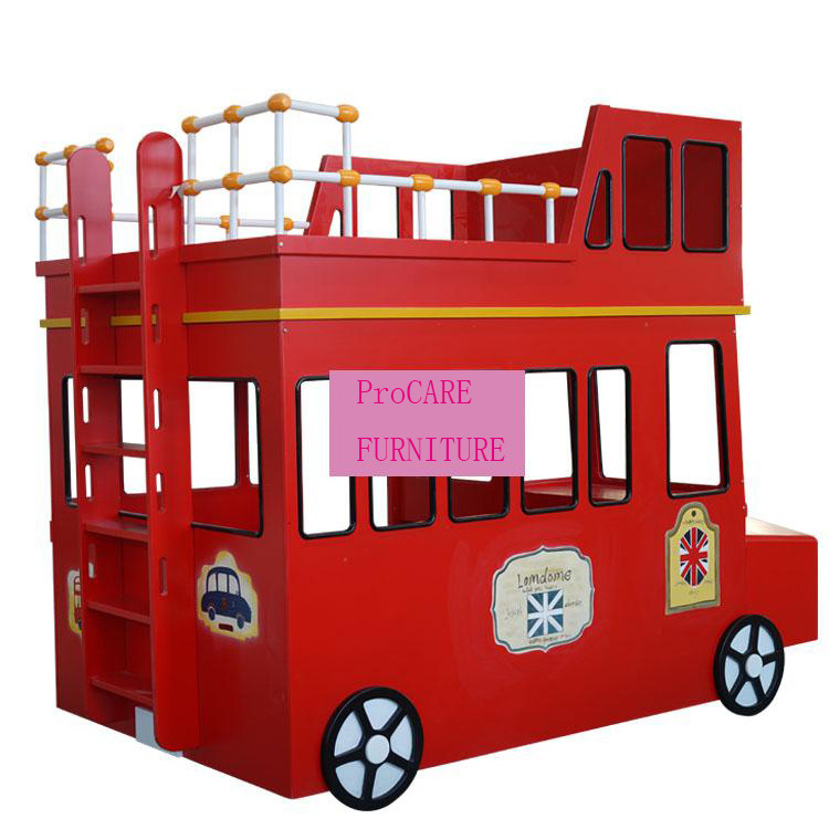 Customized solid wood children's bed and bed multifunctional car design theme hotel bus bed