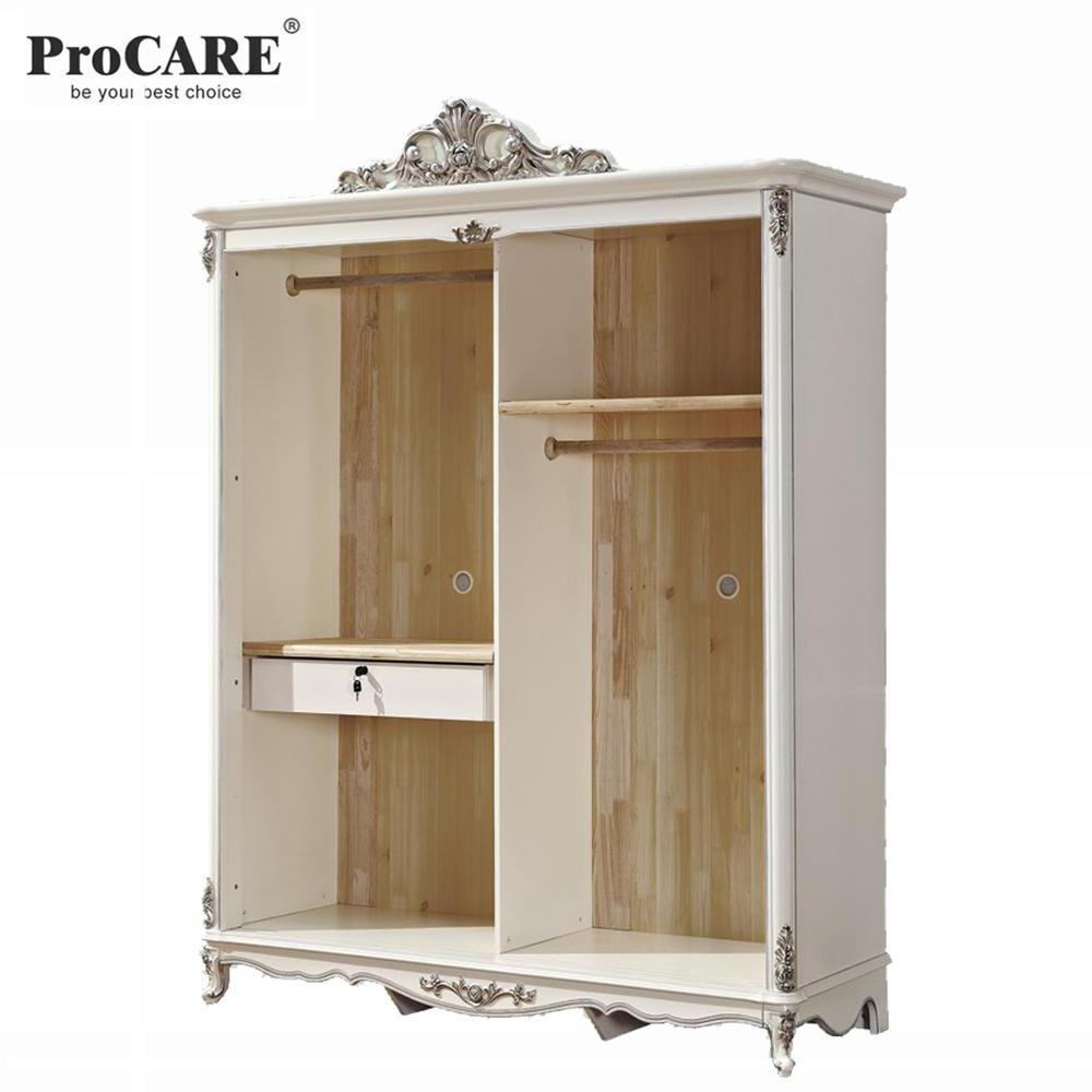 hot sale wolid wooden oak 2 door wardrobe for bedroom furniture set