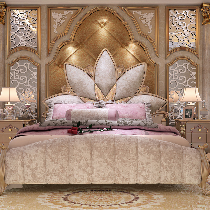 High quality luxury design fabric beds yatak odasi mobilya chambre a coucher complet complete bedroom furniture sets