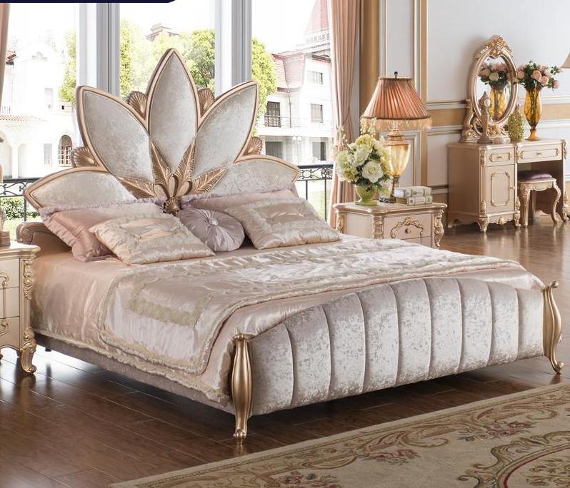 High quality luxury design fabric beds yatak odasi mobilya chambre a coucher complet complete bedroom furniture sets