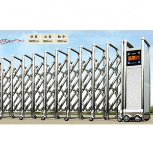 304 automatic stainless steel retractable gate/ folding door /barrier gate made in China