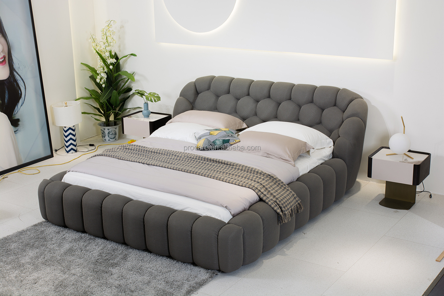 Luxury France Modern Bubble Bed Roche Bobois Designer Italian bed villa Soft Bed